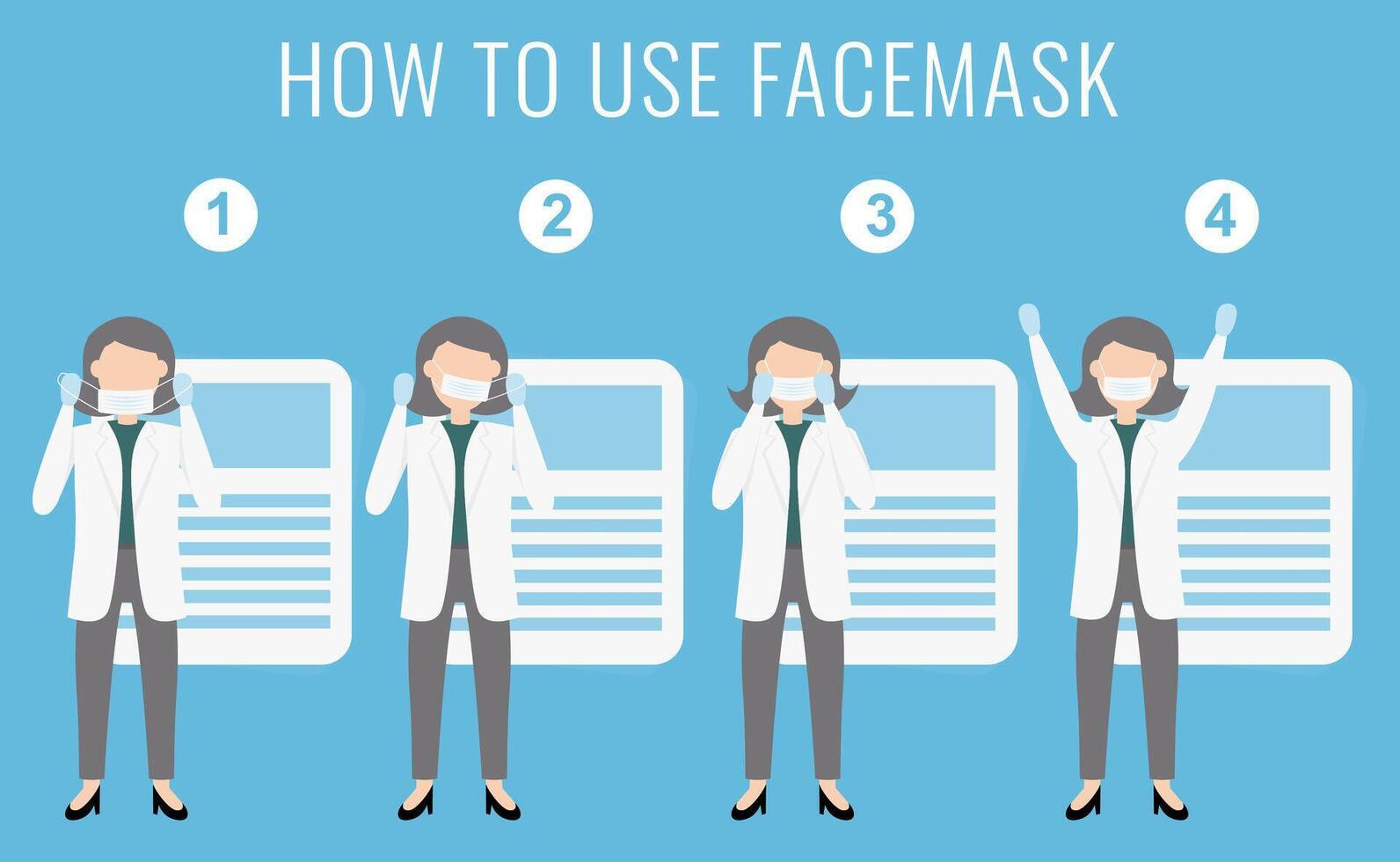 how to use facemask to prevention virus vector