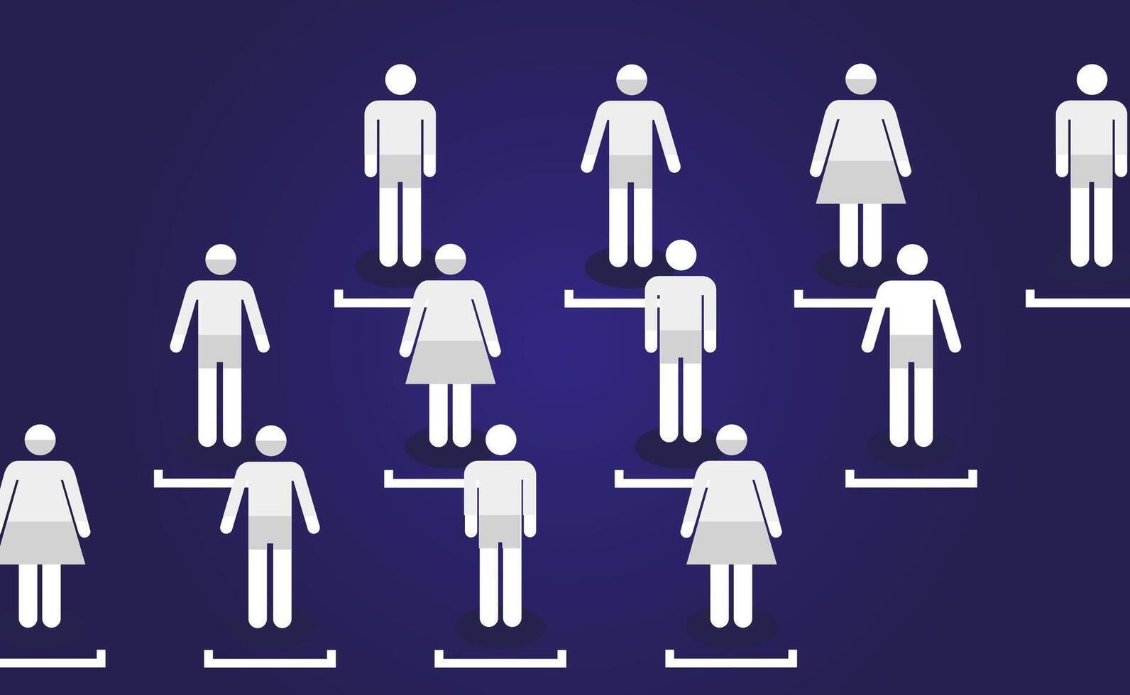 Stylized figures with different shapes and sizes vector