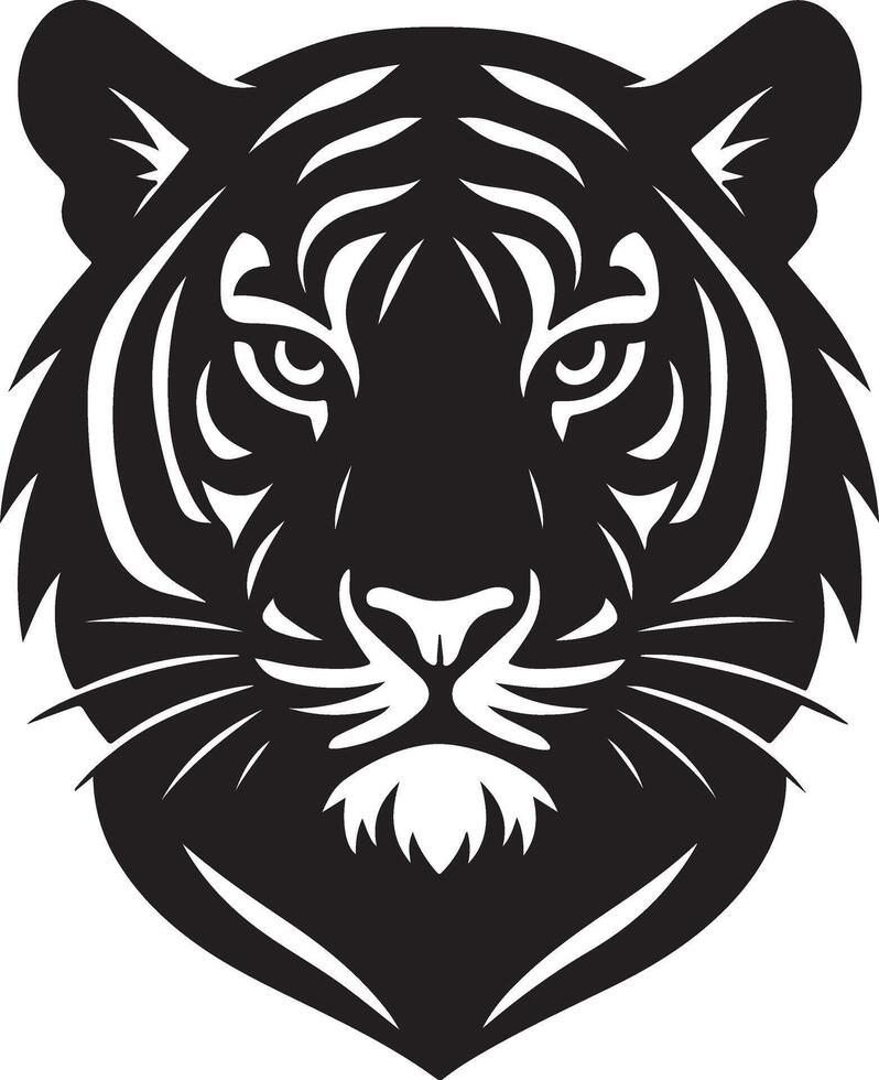 Powerful tiger head graphic design. vector