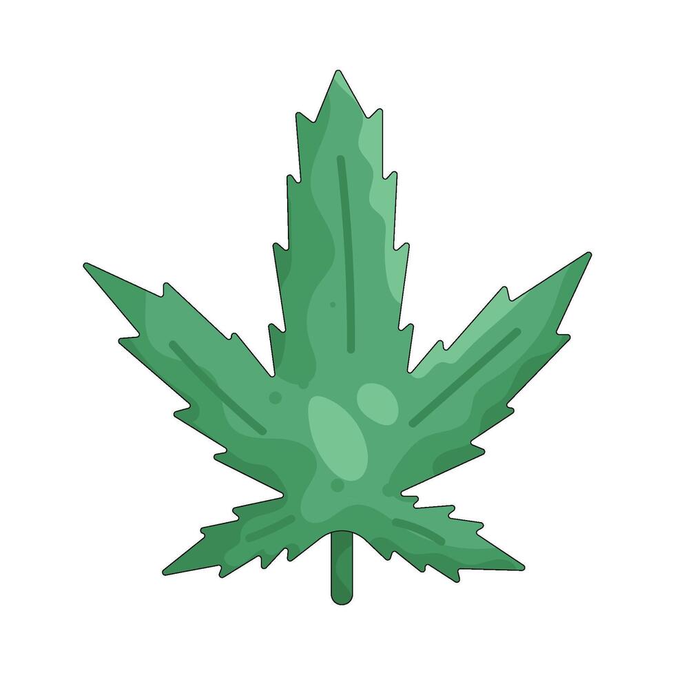 Green Marijuana Leaf illustration vector