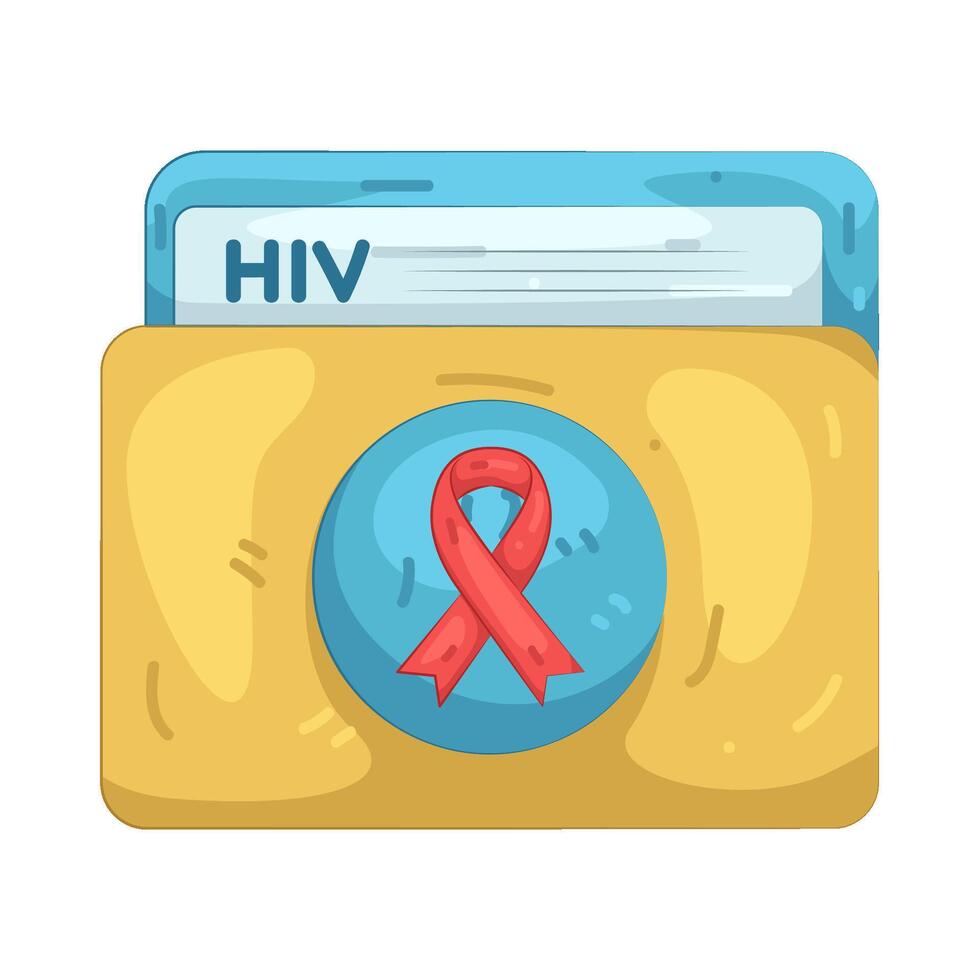 Hiv test result folder vector