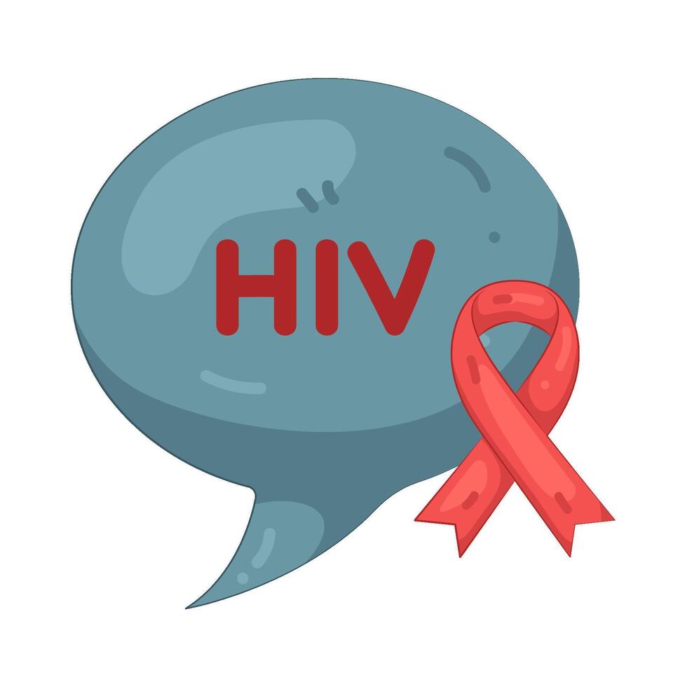 HIV dialogue bubble vector