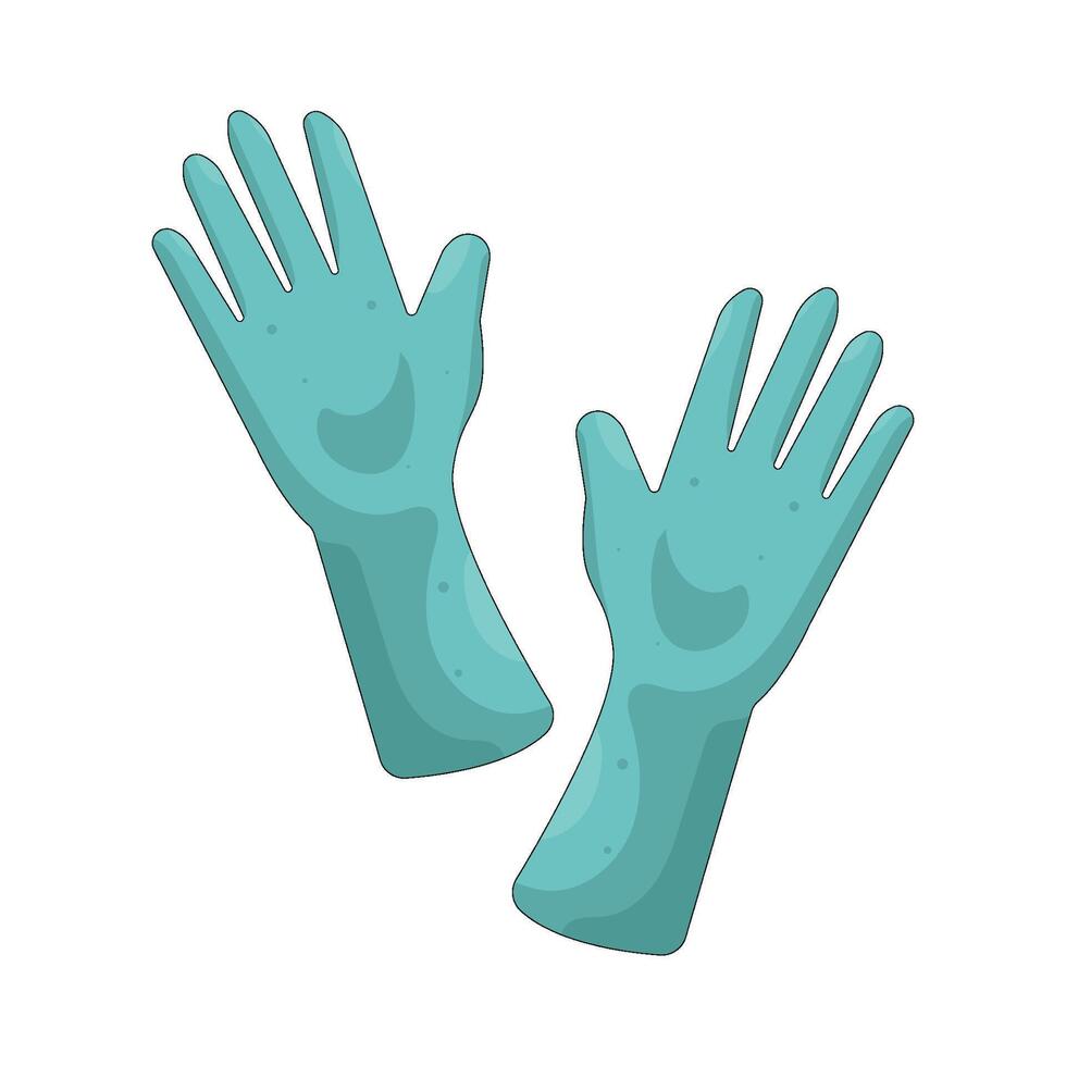 Blue Rubber Gloves vector
