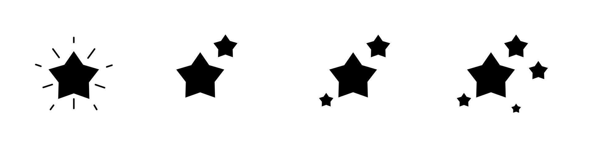 Sparkle star icon set. Simple starburst symbol. Shine stars icons. illustration. vector