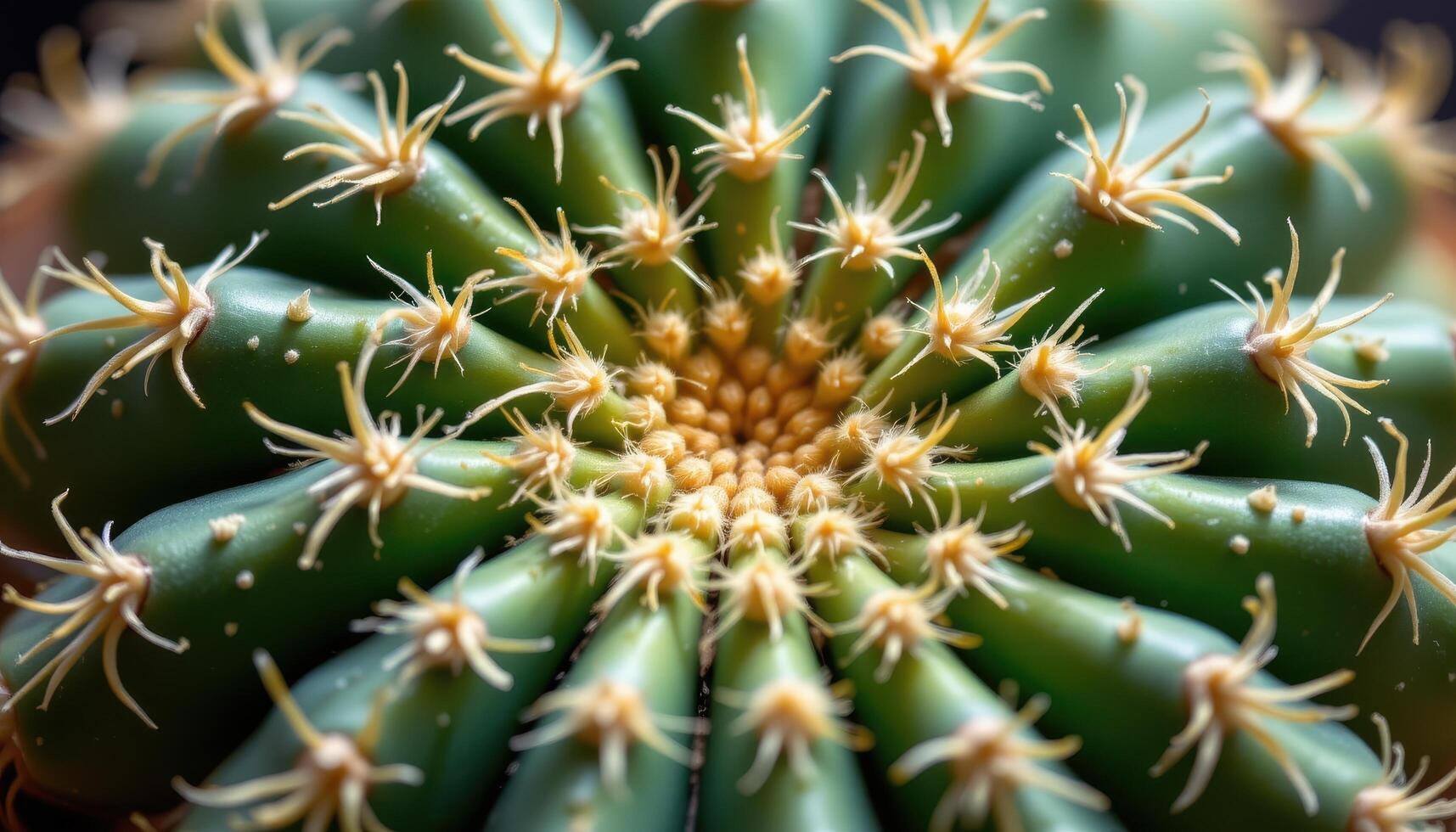 close up view of a crested cactus with fan like growths covered in tiny bumps and fine textures photo