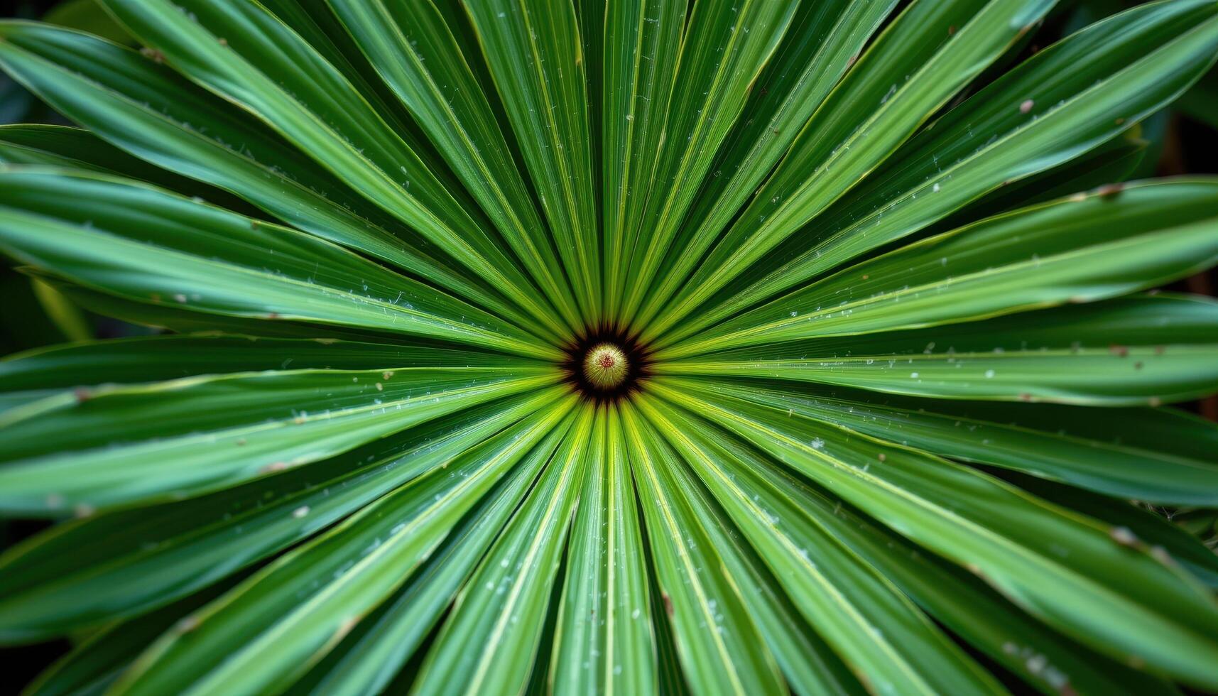 close up view of a tropical umbrella plant with compound leaves radiating outward from a single point photo