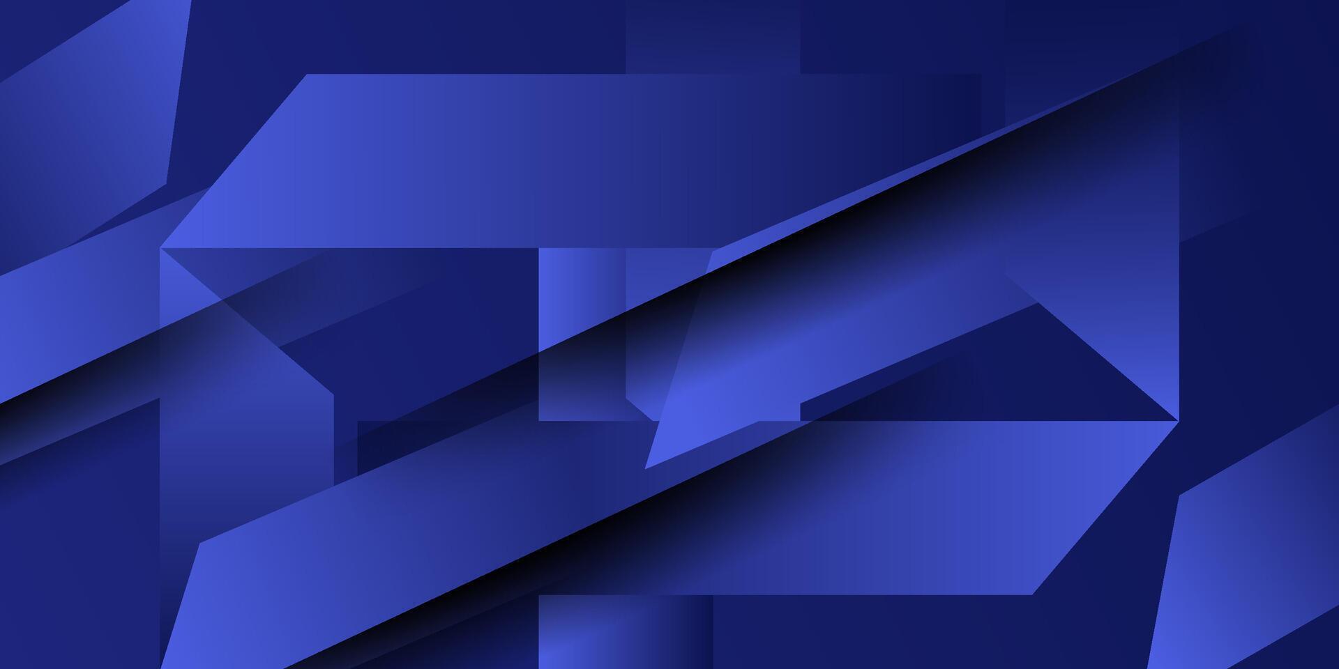 Abstract dark background with overlapping blue pattern design. Rectangular background with trendy shapes. eps10 vector