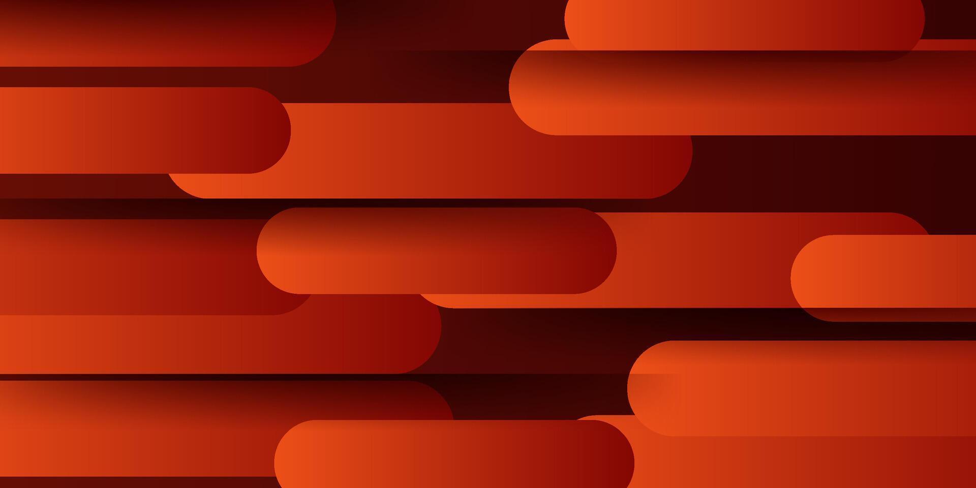 Abstract orange dynamic background. Overlapping rectangular shapes with shadows. Simple and elegant banner. EPS10. vector