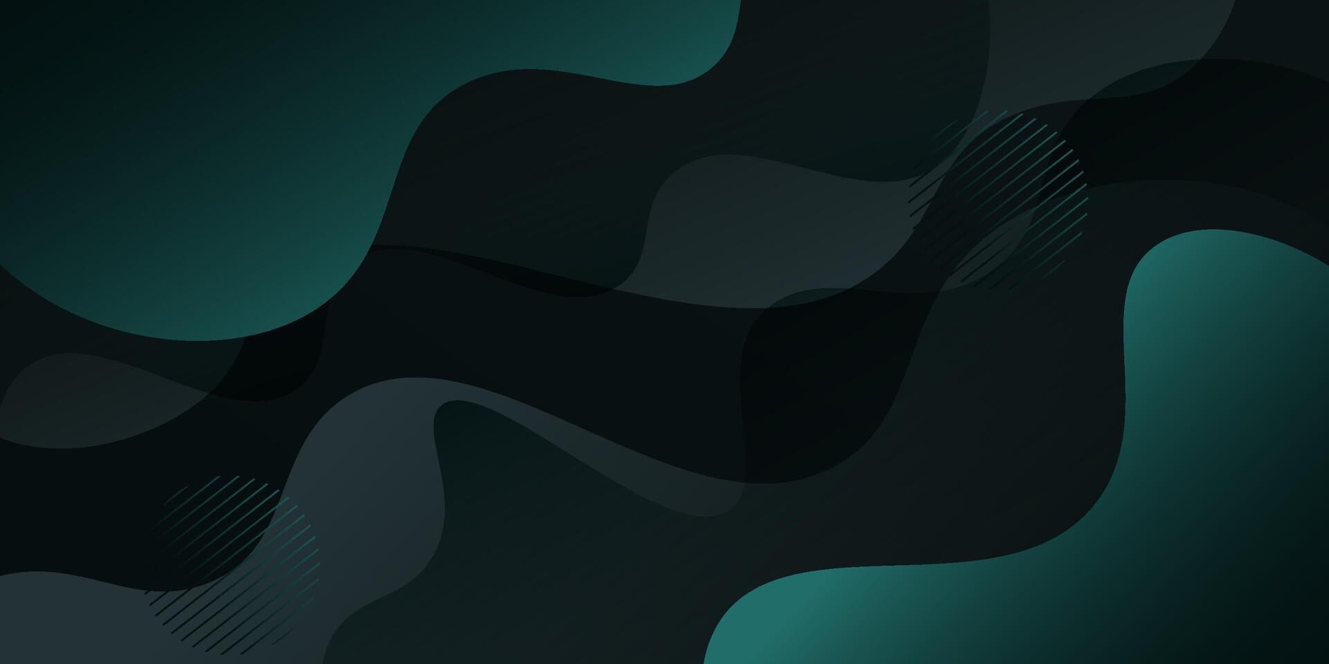 Abstract colorful dark green wave liquid shape pattern on background. Minimalist abstract background design. Eps10 vector