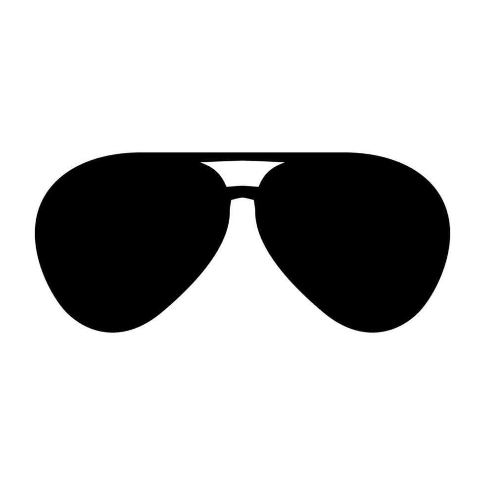 Sunglasses Icon or web sign. Flat Color Design. Illustration. vector