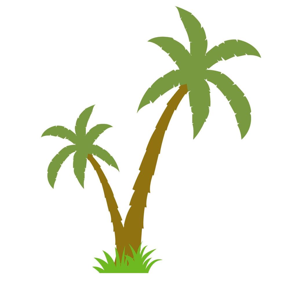 Palm tree web icon isolated on white background. Flat style. illustration. vector
