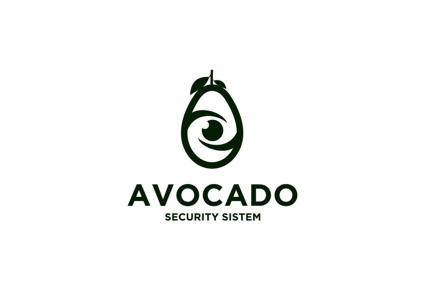 Our Combination Avocado With Camera Symbol Graphic Design Security Logo Design vector