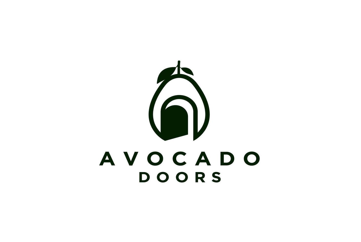 Our Combination Avocado with Camera Symbol Security Logo Design vector