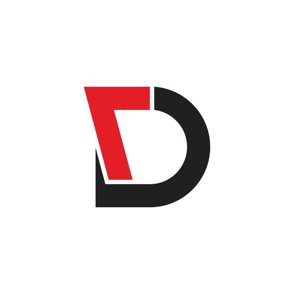 letters d arrow simple geometric logo vector