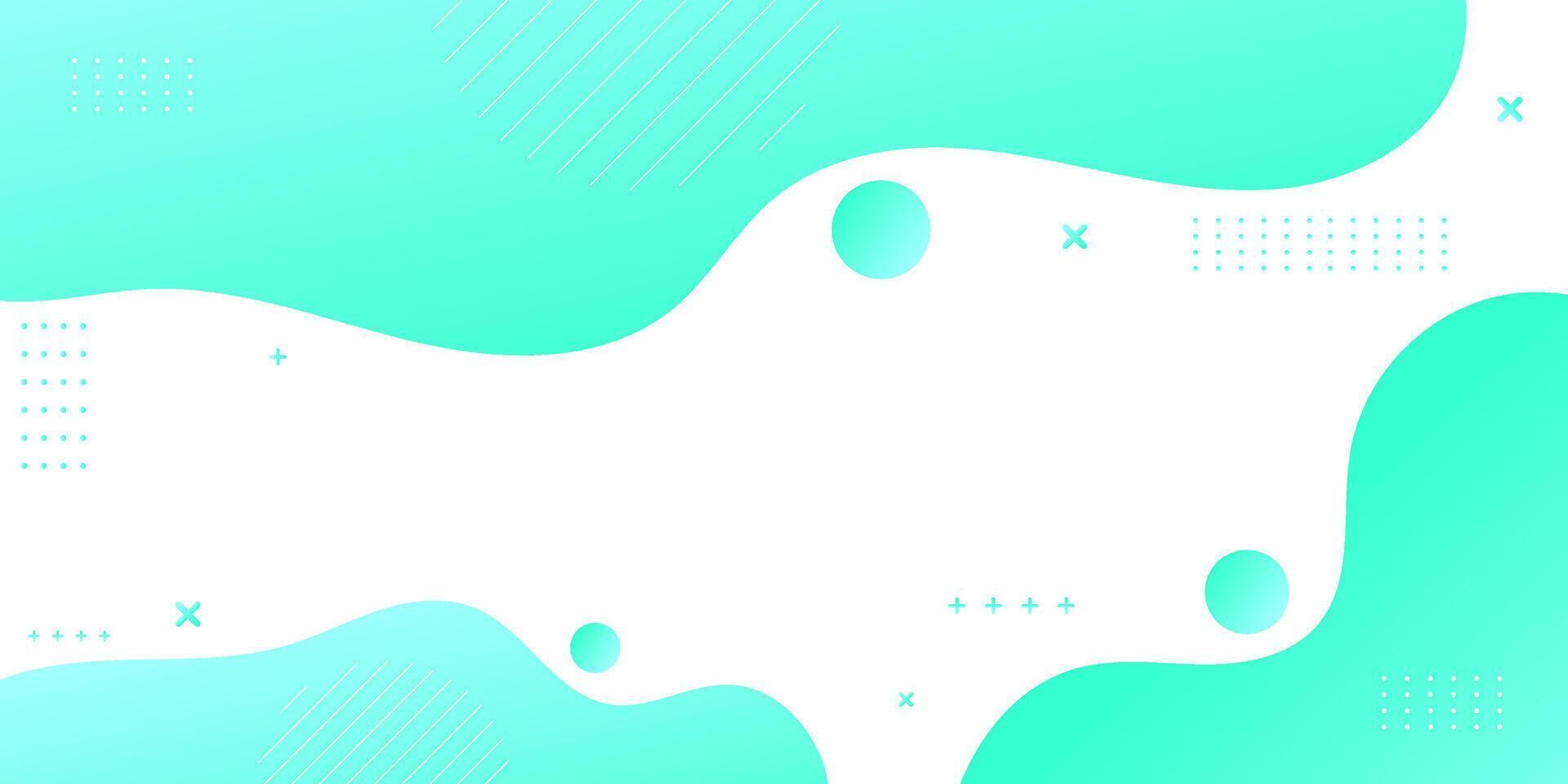 Minimalist green and white abstract background with wave which futuristic and cool, fresh and modern style vector