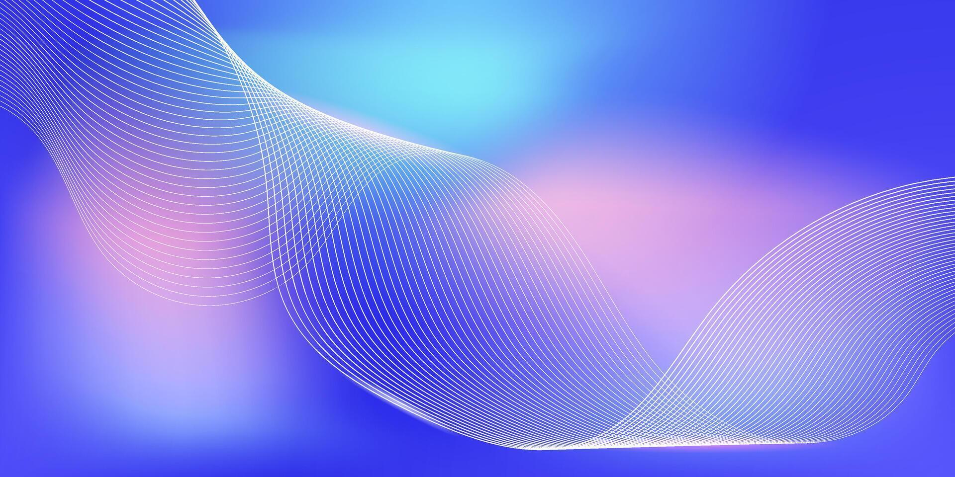 Purple and blue wave gradient background. Perfect for landing pages, posters, or headers. vector