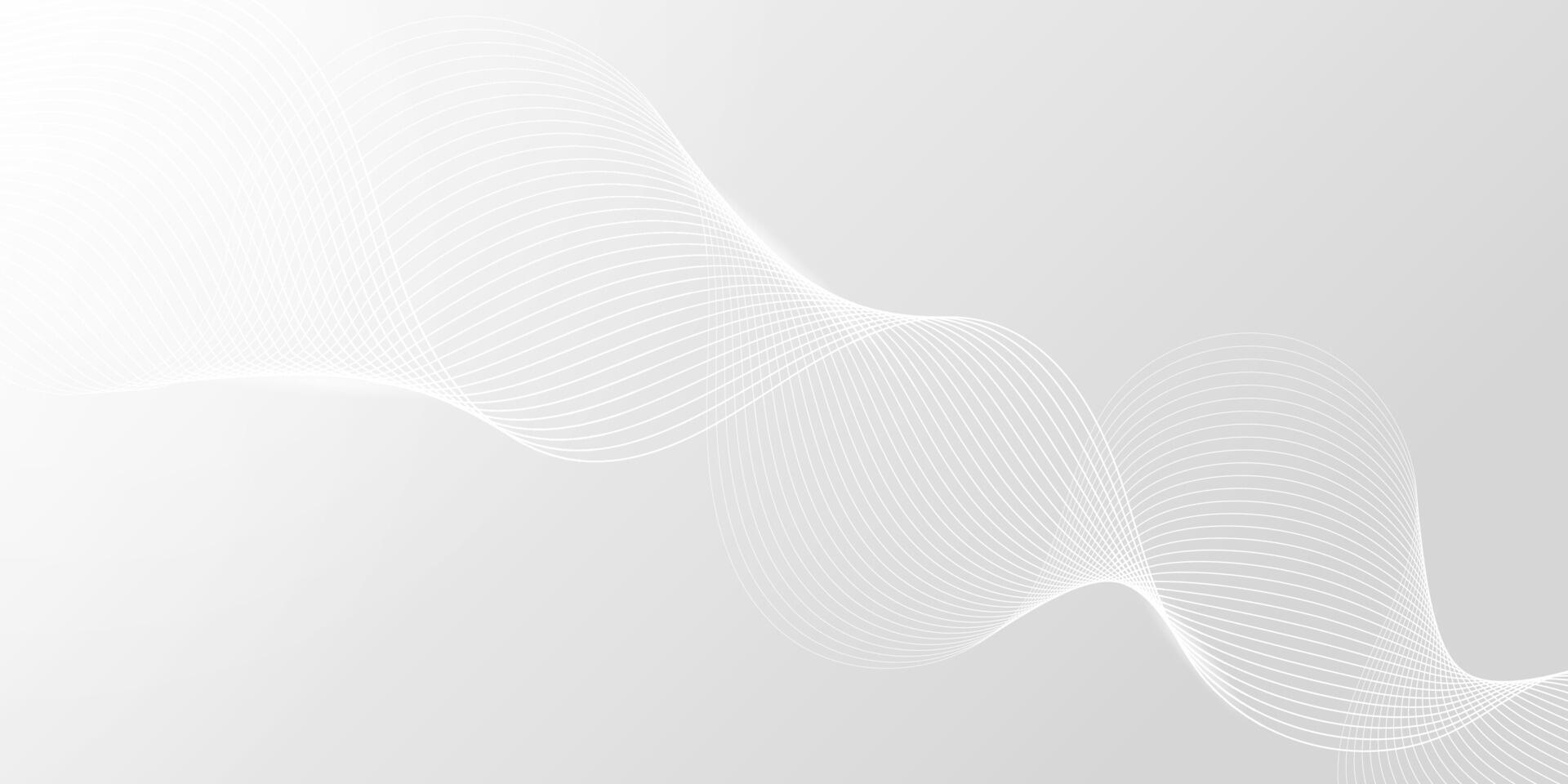 White abstract wave background, clean design for minimal templates or brochures. vector