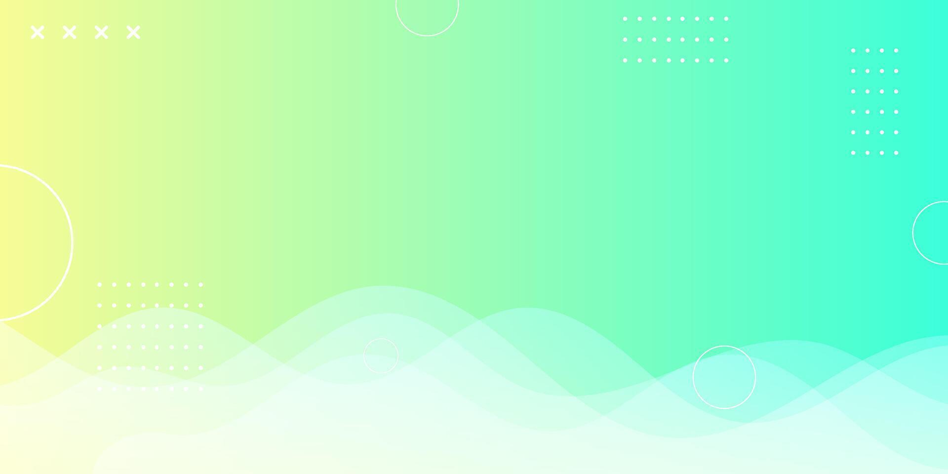 Green wave background with soft gradients. Suitable for eco themes, health, and banners. vector