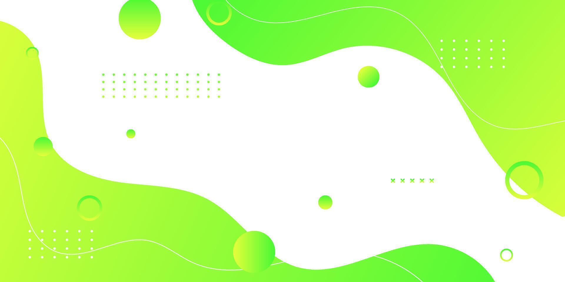 Minimalist green and white background with geometric shapes vector