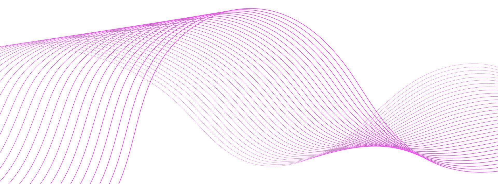 Pink and purple curved line background on white, simple abstract style for modern projects vector