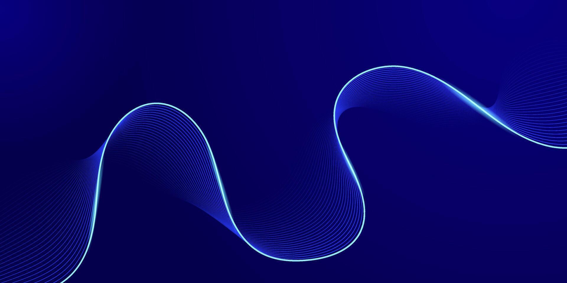 Dark blue background with smooth waves, elegant for modern and luxury themes. vector