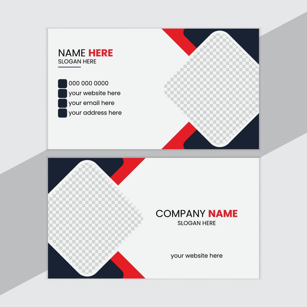 professional business card, modern visiting card vector