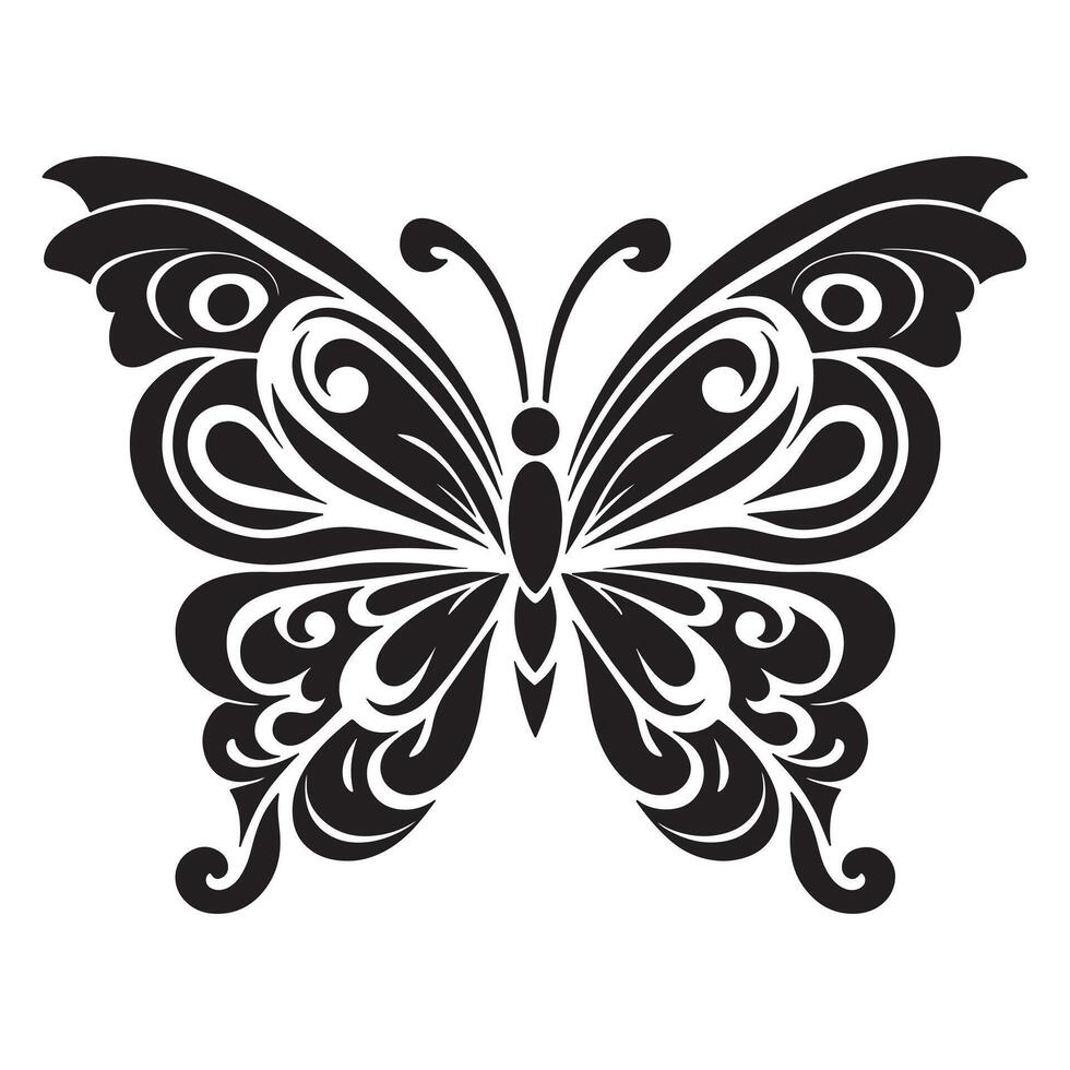 Butterfly tattoo design vector