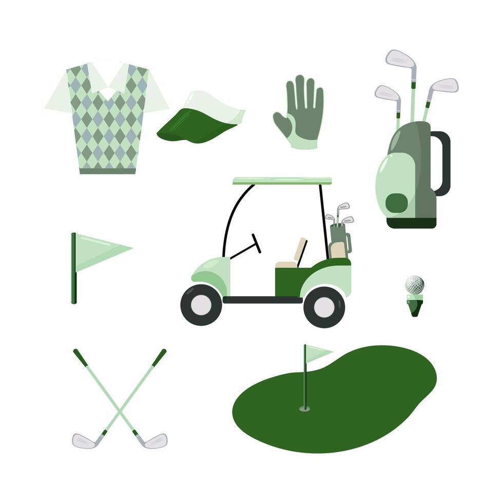 Green Golf Elements Illustration vector
