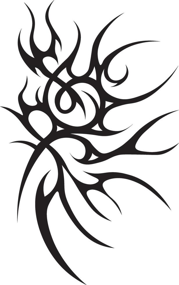 Cybersigilism goth art Tribal tattoo design vector