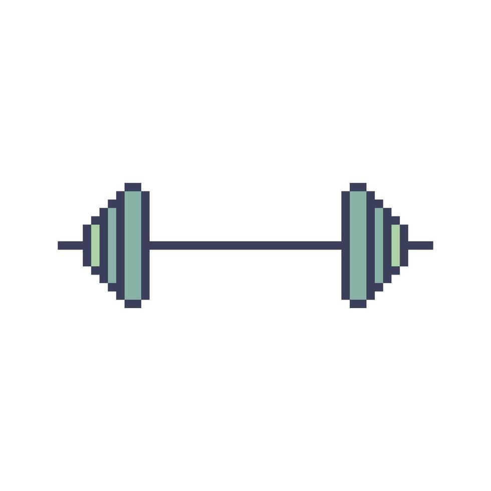 simple barbell pixel vector