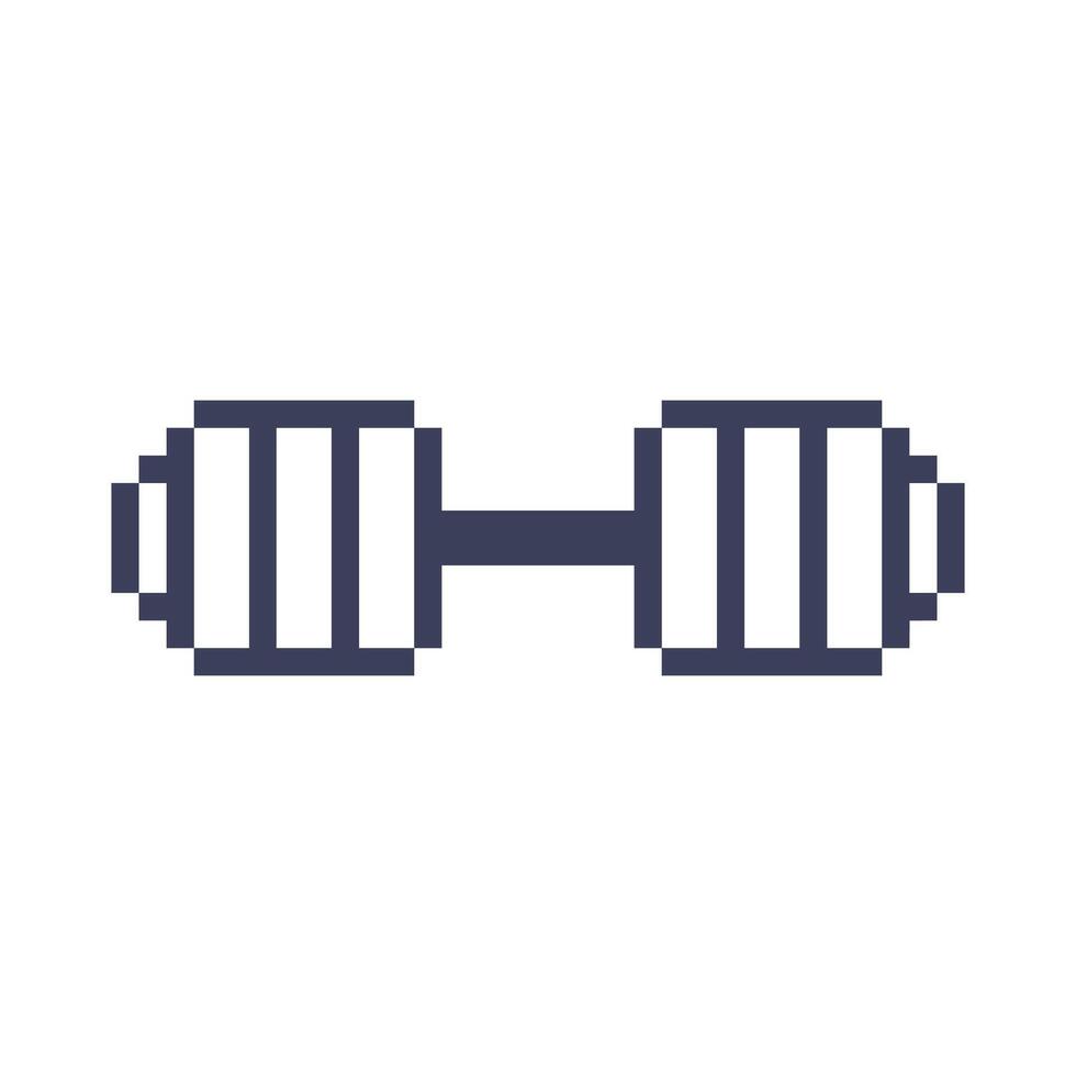 barbell pixel art vector
