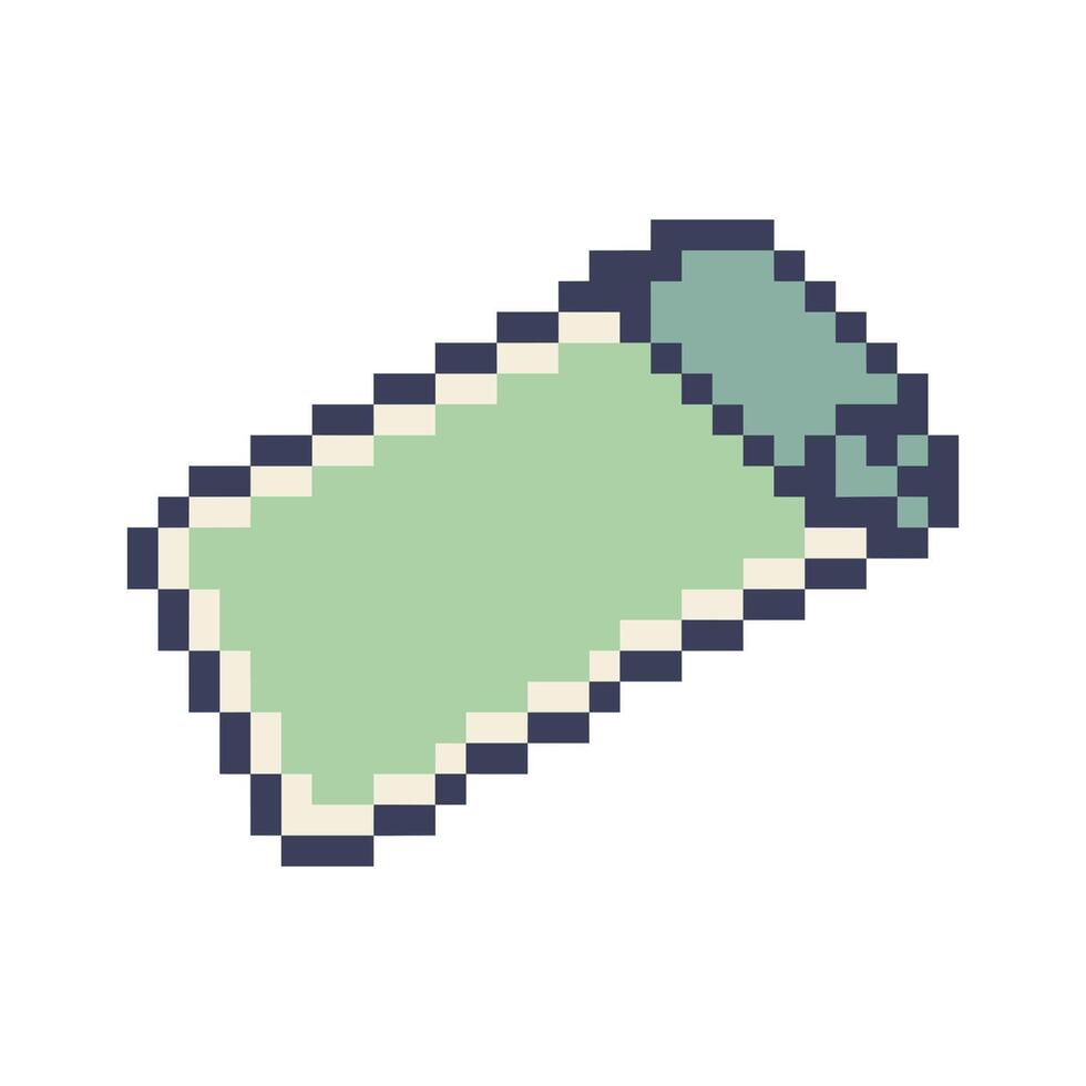 yoga mat pixel vector