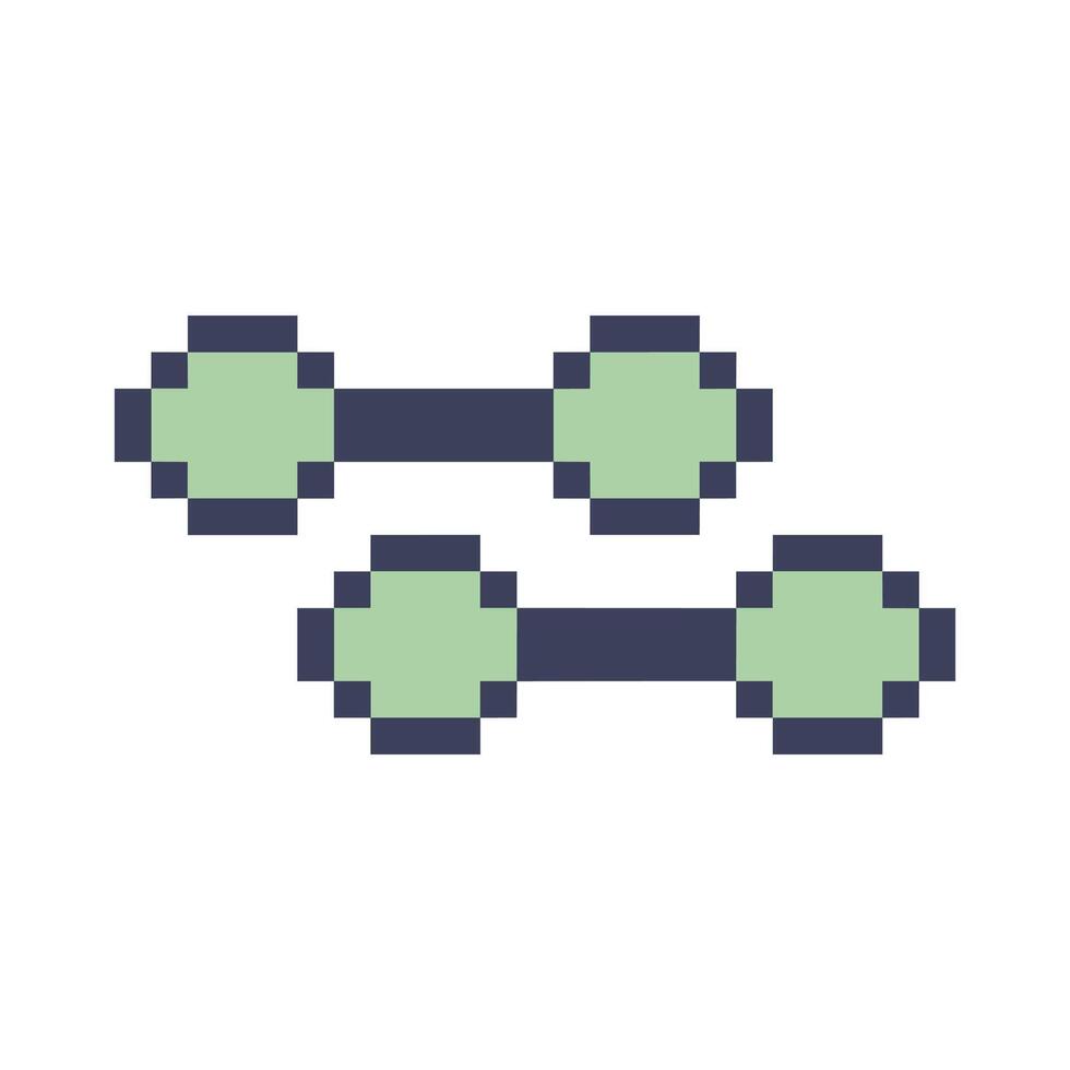 dumbbell workout pixel vector