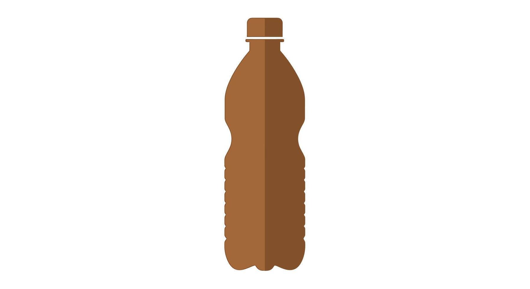 A brown bottle with a white background vector
