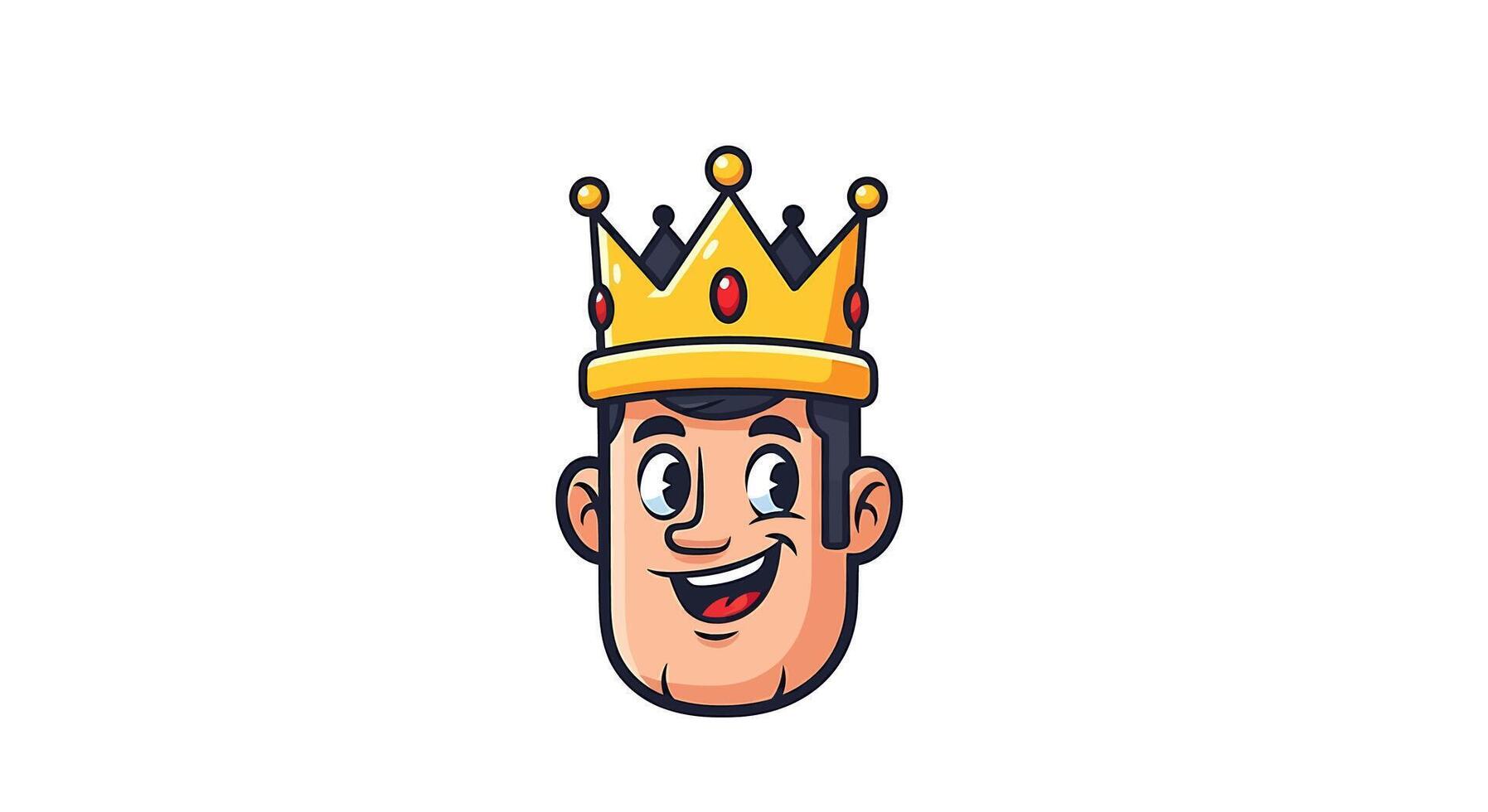 A cartoon king wearing a crown vector