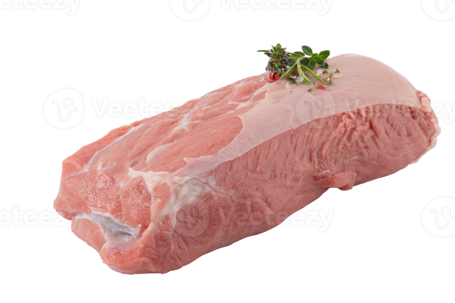 Bright red meat cut out isolated transparent background png