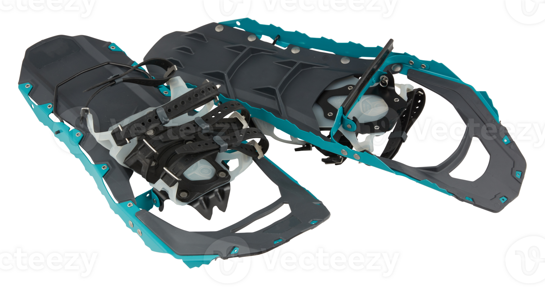 Left and right snow boots cut out isolated transparent background png