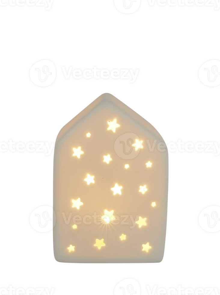Home lamp when the light is on cut out isolated transparent background png