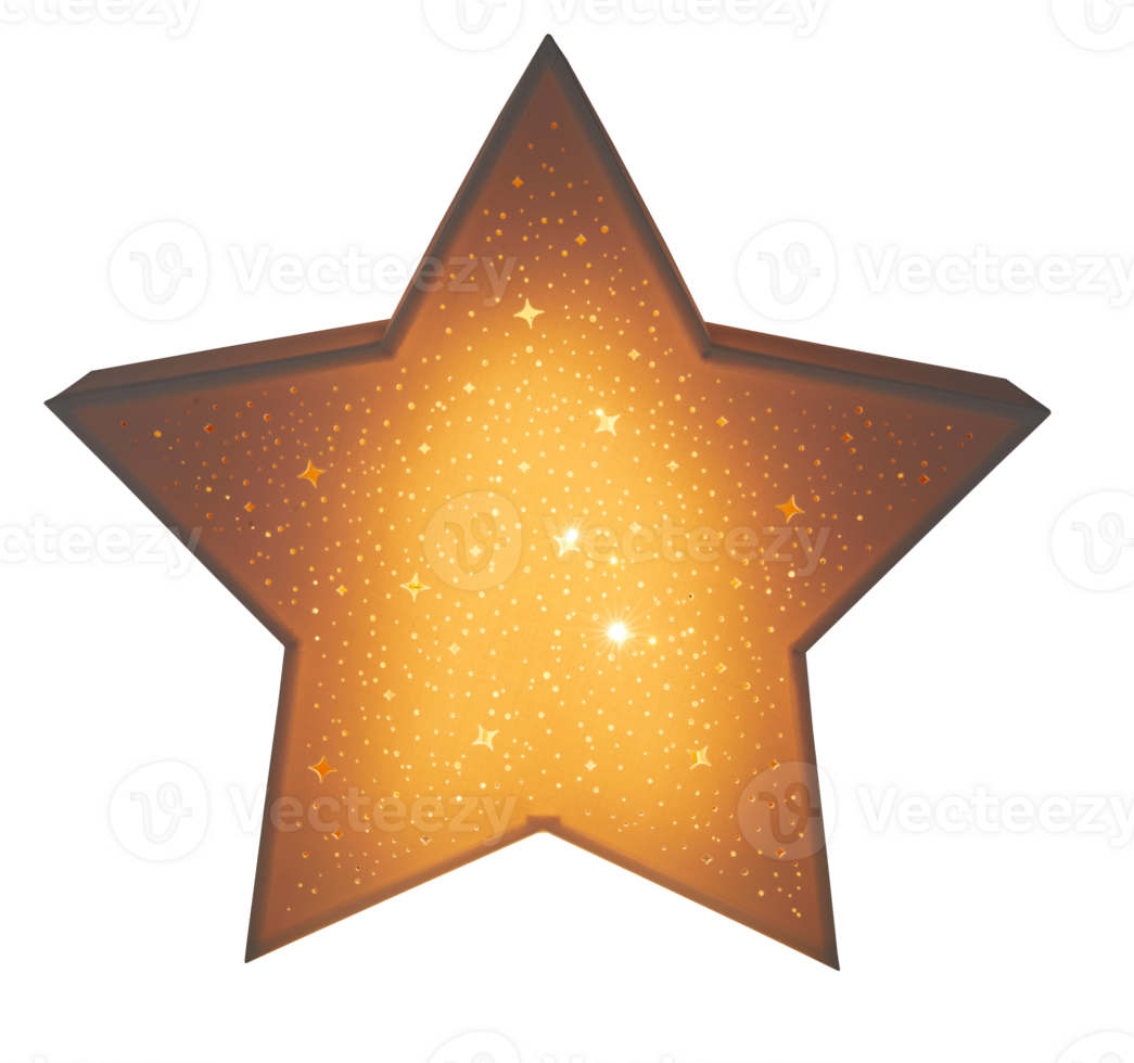 Star lamp cut out isolated transparent background png