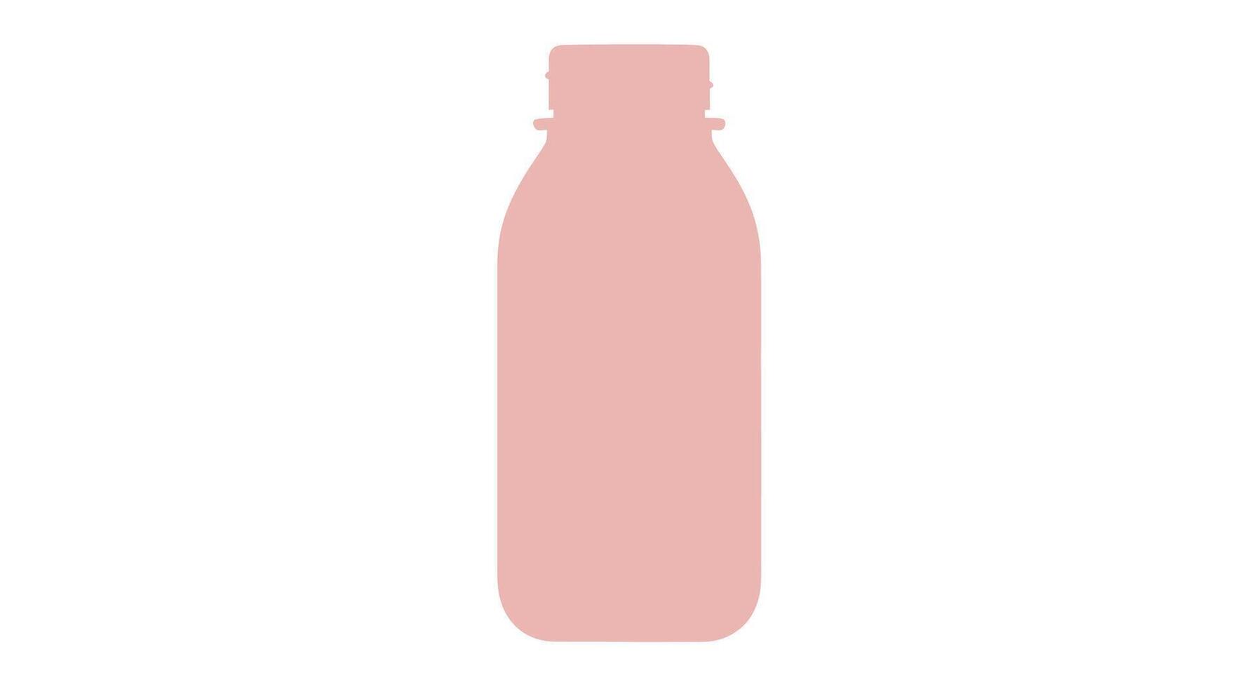 A pink bottle with a white cap on it vector