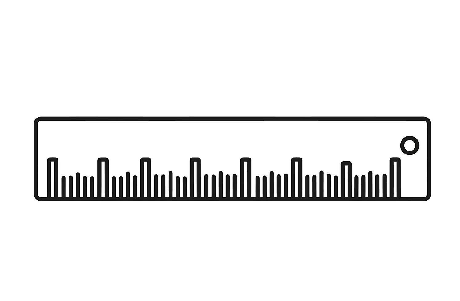 A ruler with a line on it vector