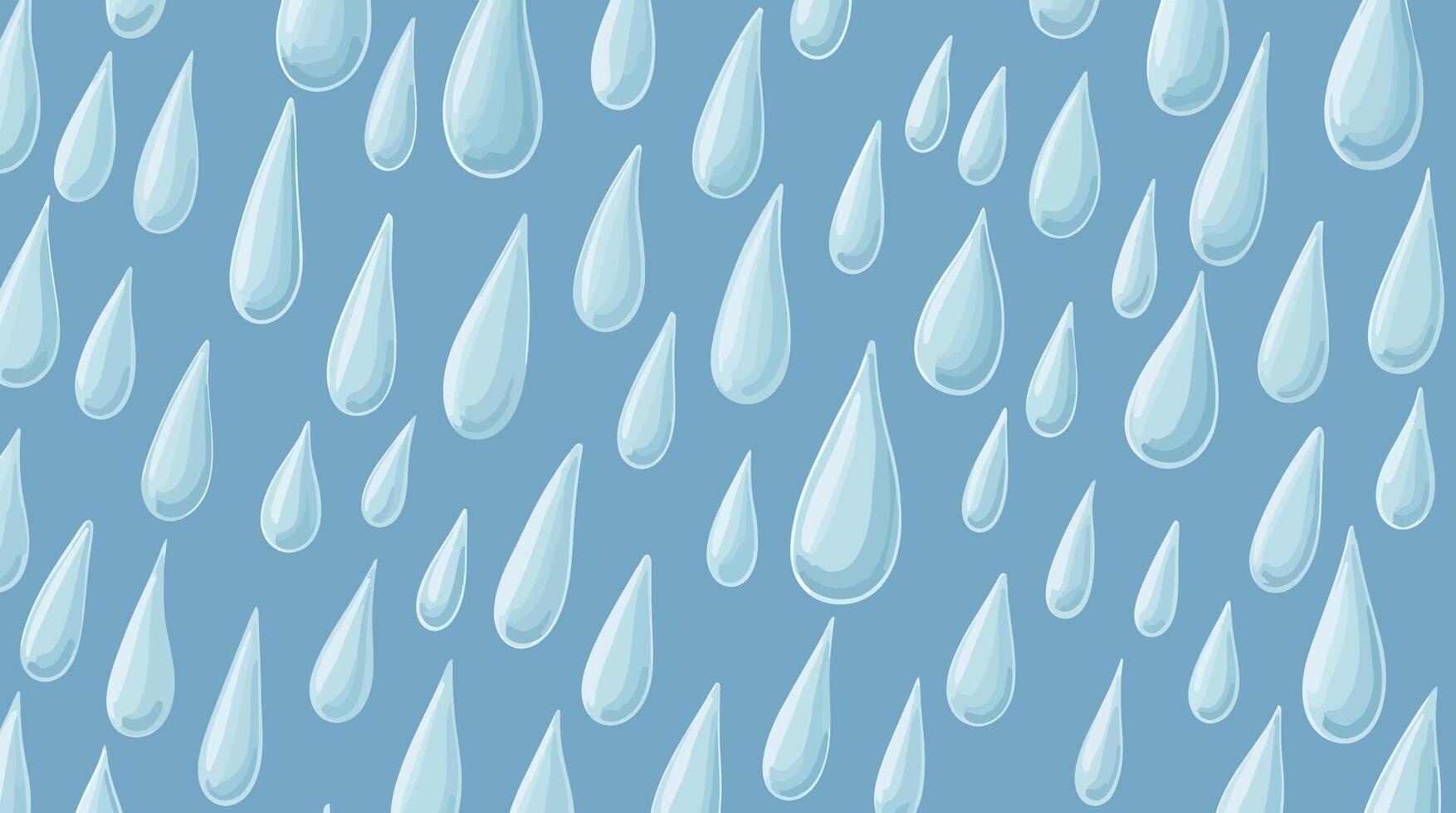 Raindrops seamless pattern illustration vector