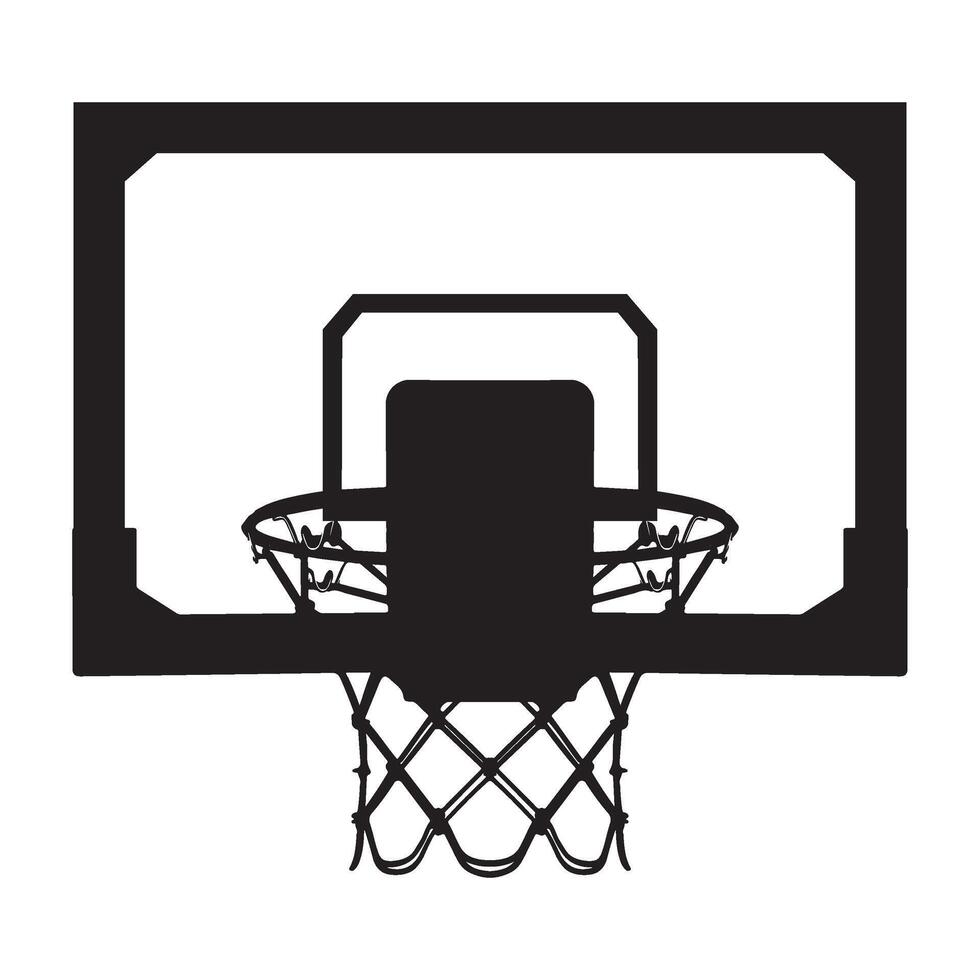 Basketball Hoop Silhouette Illustration vector