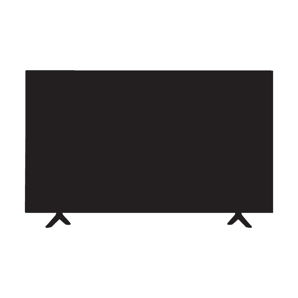 4K UHD Smart TV Silhouette Illustration vector