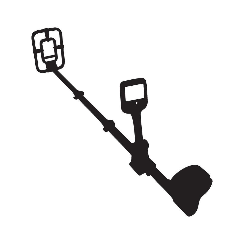 Gold Detector Silhouette Illustration vector