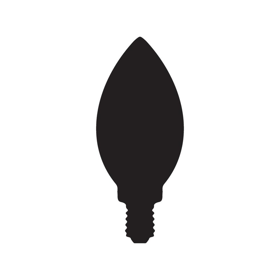 Energy-saving light bulb Silhouette Illustration vector