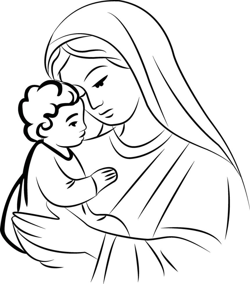 Assumption of Mary Christian Festival Celebration vector