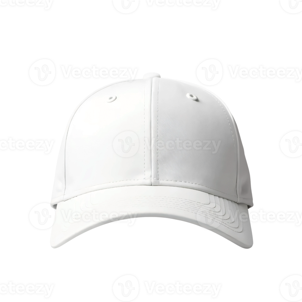 White baseball cap isolated on transparent background. png