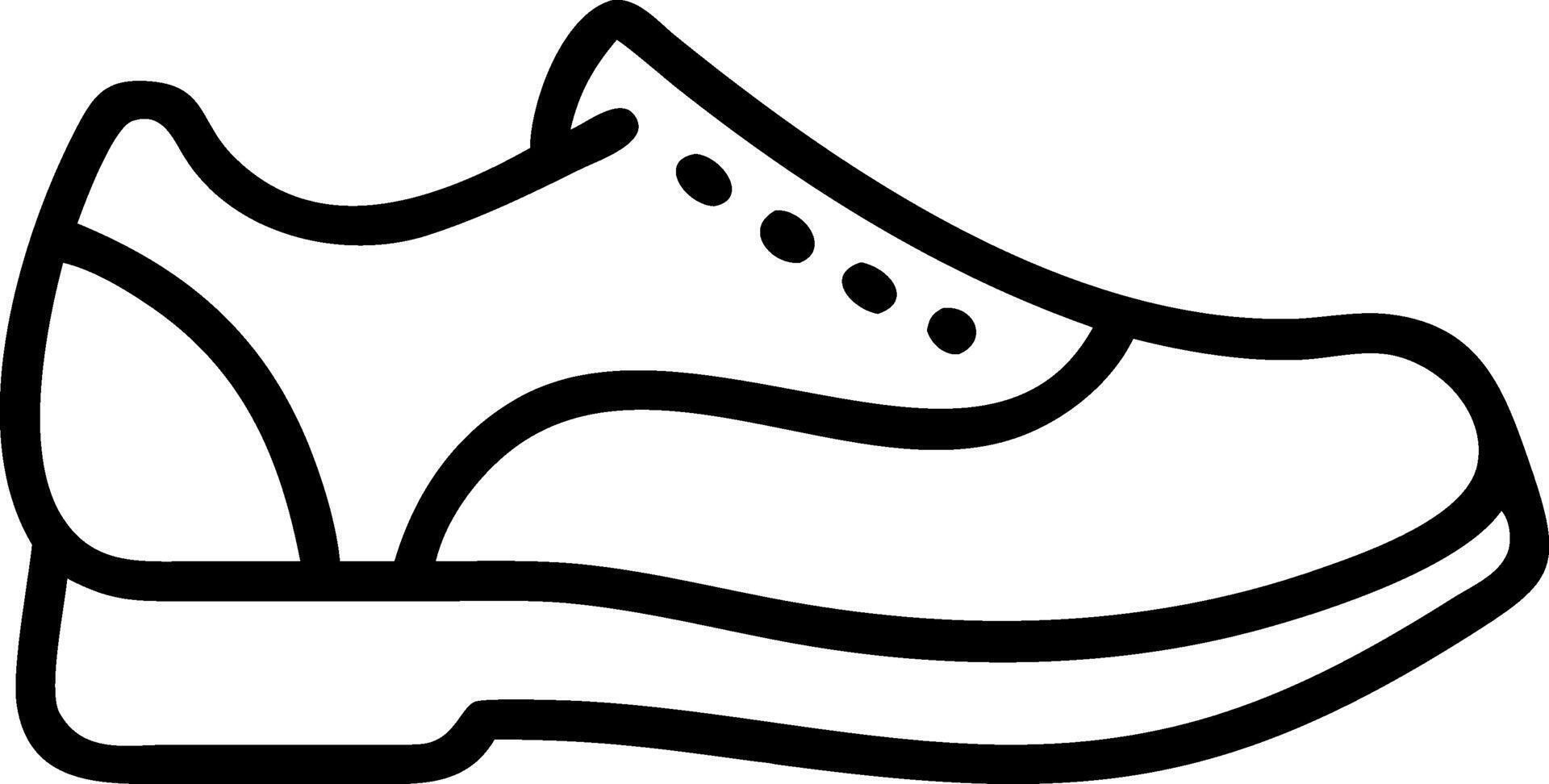Black outline of a classic oxford shoe footwear formal vector