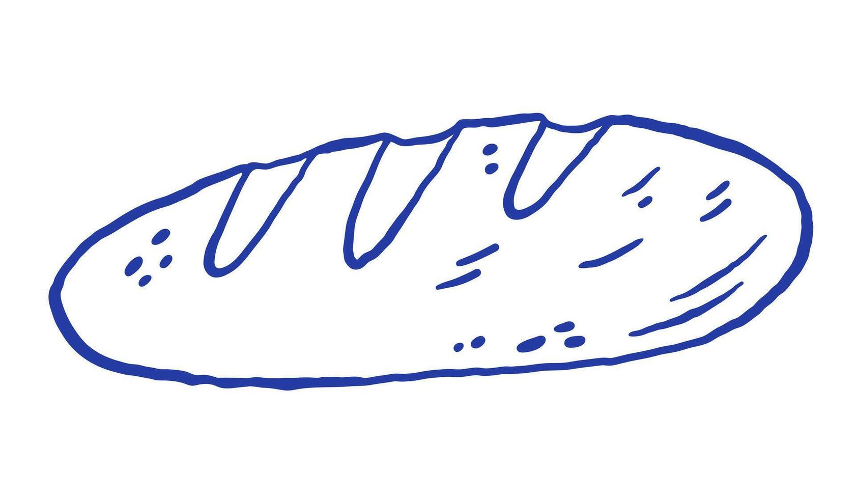Hand draw bread illustration. Fresh bakery in sketch style. vector